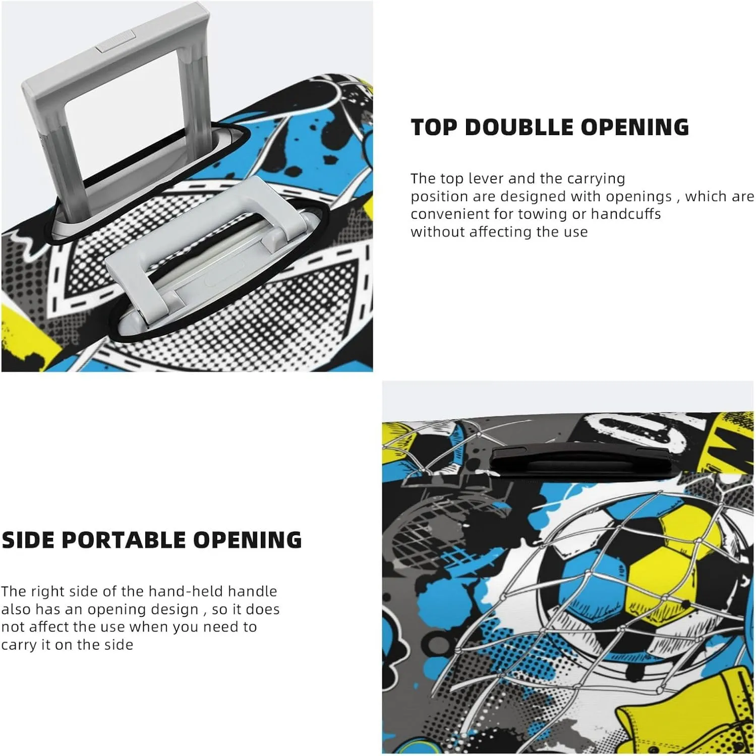 Goal Time Luggage Cover,Washable Suitcase Covers Fashion Luggage Covers,Anti-Scratch Suitcase Protector Cover