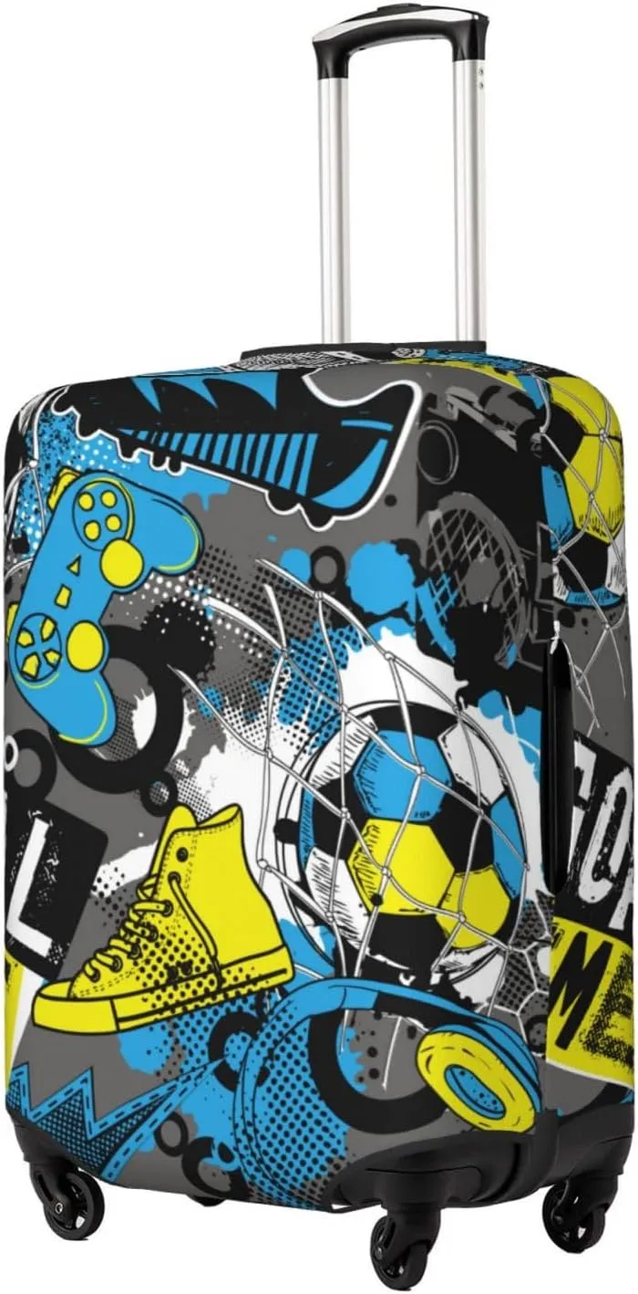 Goal Time Luggage Cover,Washable Suitcase Covers Fashion Luggage Covers,Anti-Scratch Suitcase Protector Cover