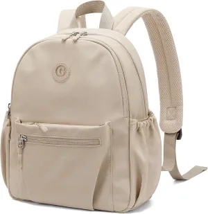GOLF SUPAGS 10L Mini Backpack Lightweight Nylon Daypack for Women, Small City Pack, Versatile Ladies Backpack for Shopping & Travel, Apricot