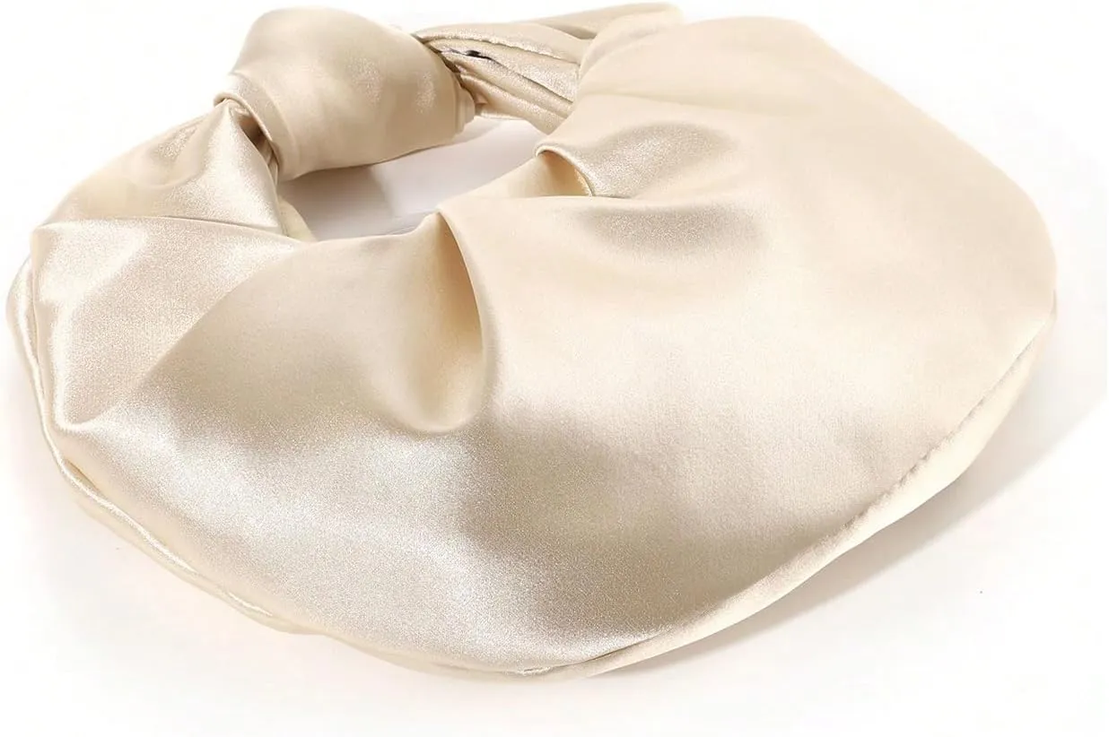 GORGLITTER Women's Satin Clutch Purses Elegant Evening Bags Handbag Knot Bag for Wedding Party Prom