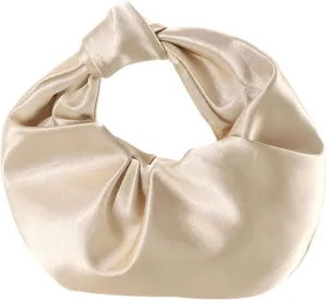 GORGLITTER Women's Satin Clutch Purses Elegant Evening Bags Handbag Knot Bag for Wedding Party Prom