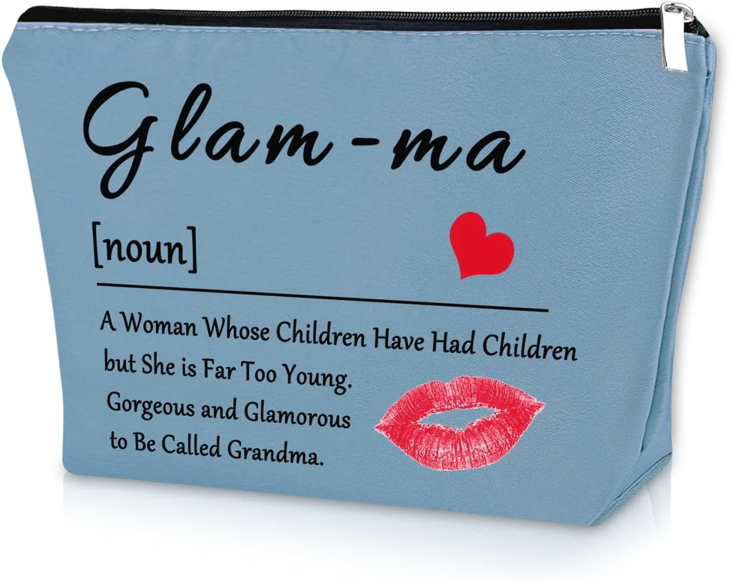 Grandma Gift from Grandchildren Makeup Bag Blue Gifts for Grandma Mother's Day Gifts for Grandma Cosmetic Bag Nana Gifts from Grandkids Grandmother Birthday Gifts from Granddaughter Travel Pouch