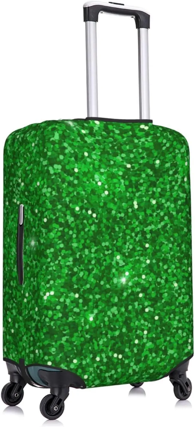 Green Glitter Luggage Cover,Washable Suitcase Covers Fashion Luggage Covers,Anti-Scratch Suitcase Protector Cover