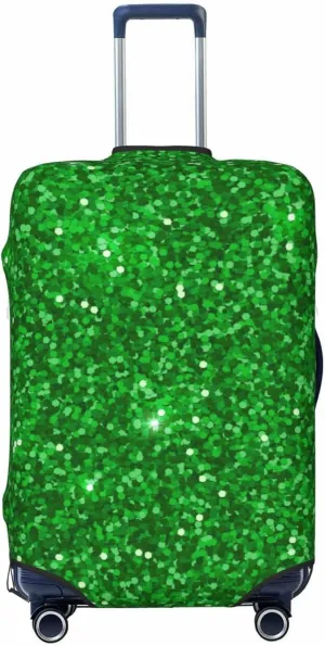 Green Glitter Luggage Cover,Washable Suitcase Covers Fashion Luggage Covers,Anti-Scratch Suitcase Protector Cover