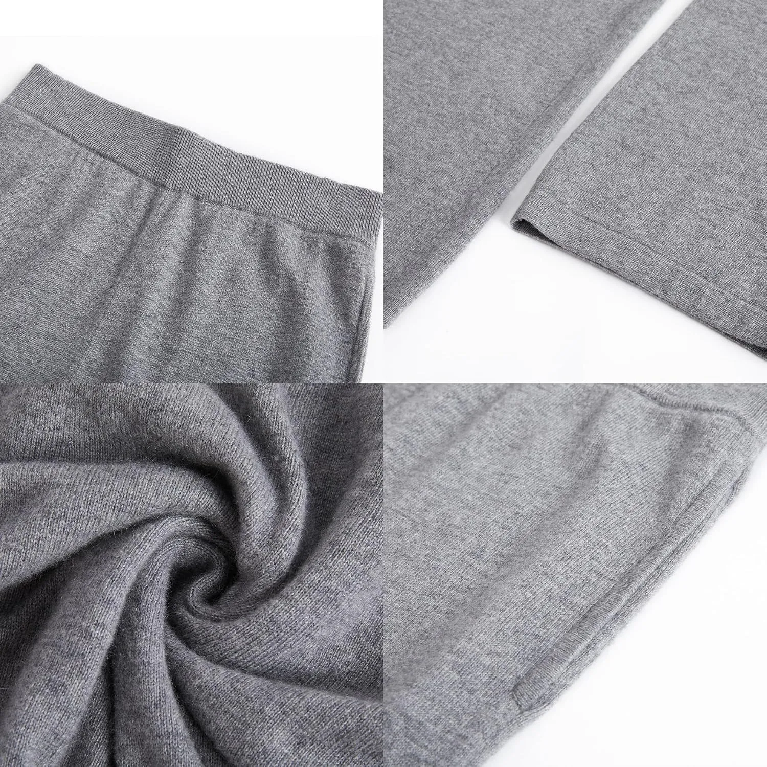 GreenMount Women's Wide Leg Cashmere Sweatpants Lounge Pants for Women Winter Warm