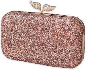 Handbag Bridal Wedding Purse Shoulder with Detachable Chain Elegant Pearl Evening for Women Sequin Clutch Beaded