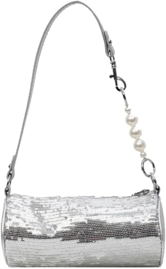 Handbag Vintage Elegant Shoulder Glitter Crossbody Sequin Evening for Women Beads Clutch Bridal Wedding Purse