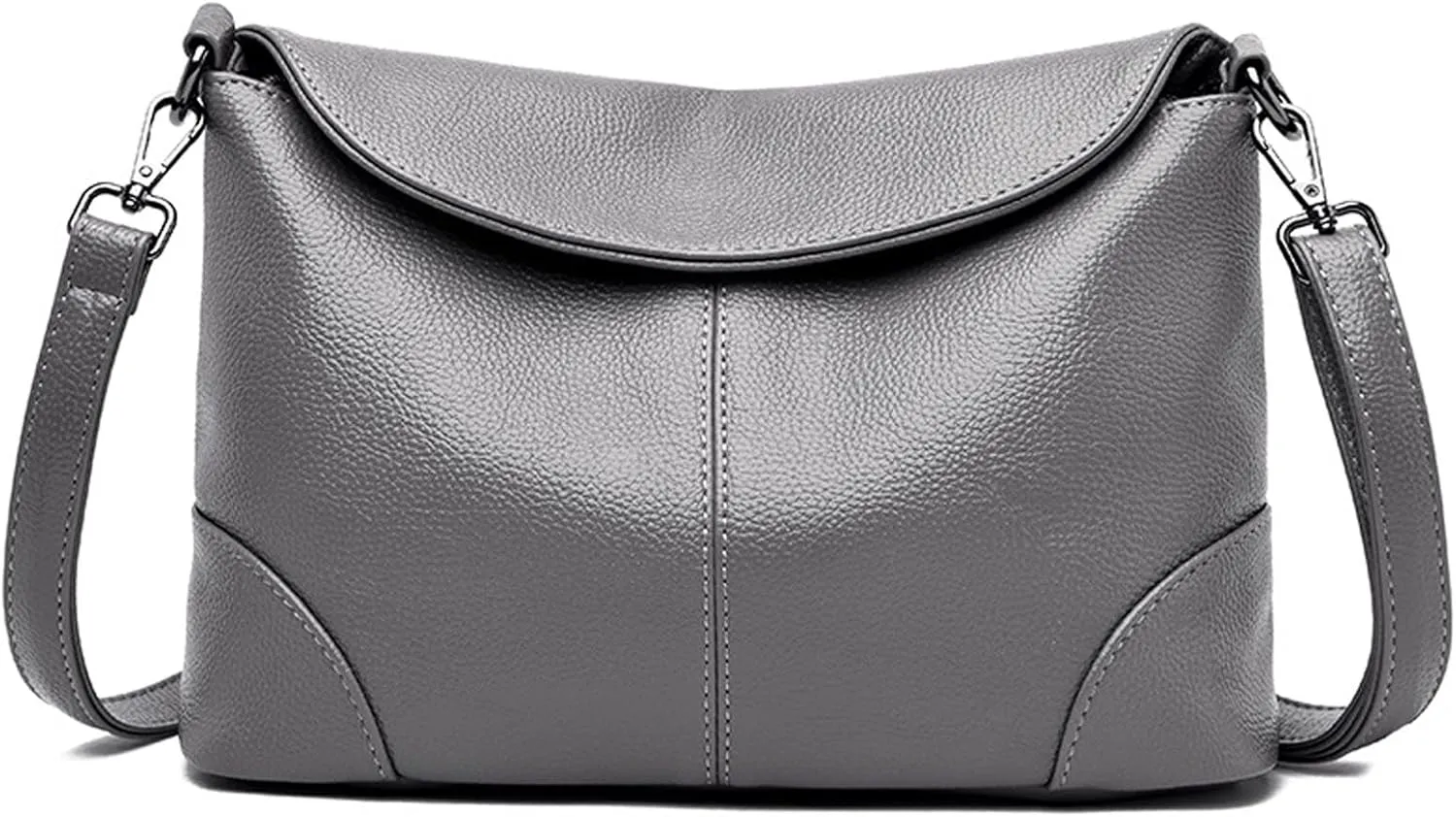Handbags Shoulder Bags Ladies Shoulder Messenger Bag, Soft PU Leather Crossbody Bags for Women,Handbag Tassel Bucket Bag (Grey)
