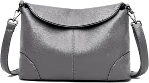 Handbags Shoulder Bags Ladies Shoulder Messenger Bag, Soft PU Leather Crossbody Bags for Women,Handbag Tassel Bucket Bag (Grey)