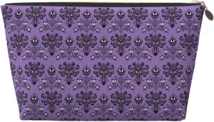 Haunted the Mansion Small Makeup Bag for Women - Leather Travel Cosmetic Bag Make Up Pouch Mini Travel Zipper Pouch - Makeup Organizer Bag