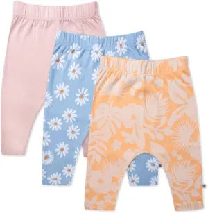 HonestBaby Multipack Harem Pants Roomy Fit Pull on Bottoms 100% Organic Cotton for Infant Baby Boys, Girls, Unisex
