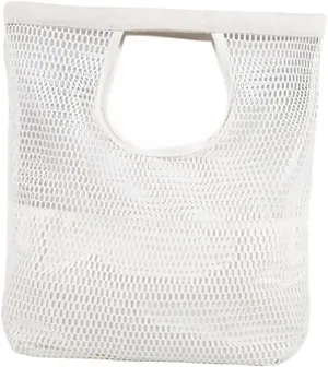 IMIKEYA Canvas Beach Bag Shopping Tote Pouch Mesh Stylish and Casual for Beach Party