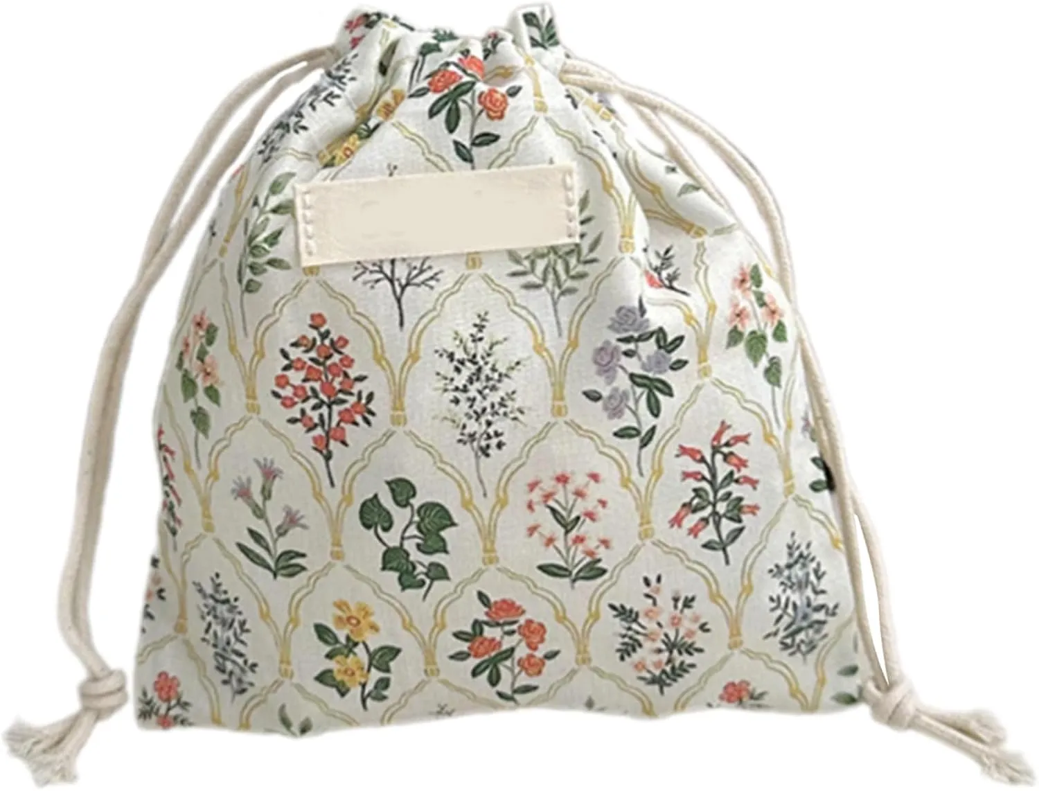 Japanese Small Flower Drawstring Cosmetic Bags Fashion Lipstick Toiletry Makeup Organized Key Earphone Storage Bags