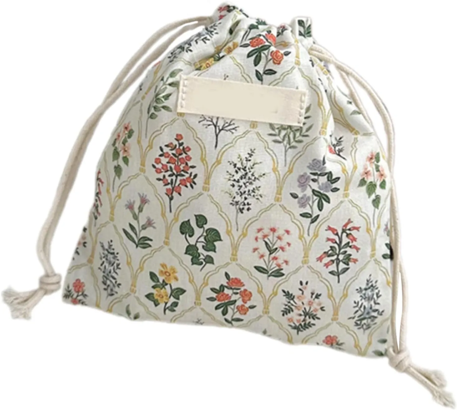 Japanese Small Flower Drawstring Cosmetic Bags Fashion Lipstick Toiletry Makeup Organized Key Earphone Storage Bags