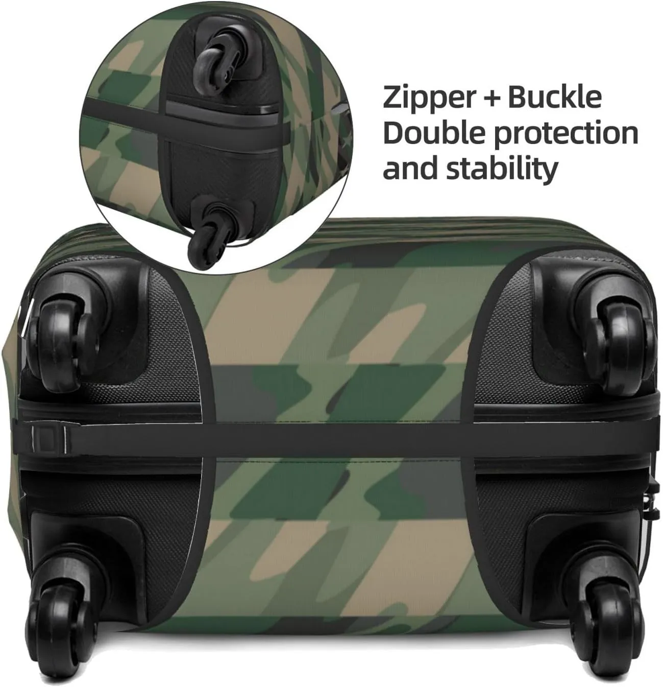 Jungle Green Camo Usa Flag Luggage Cover,Washable Suitcase Covers Fashion Luggage Covers,Anti-Scratch Suitcase Protector Cover