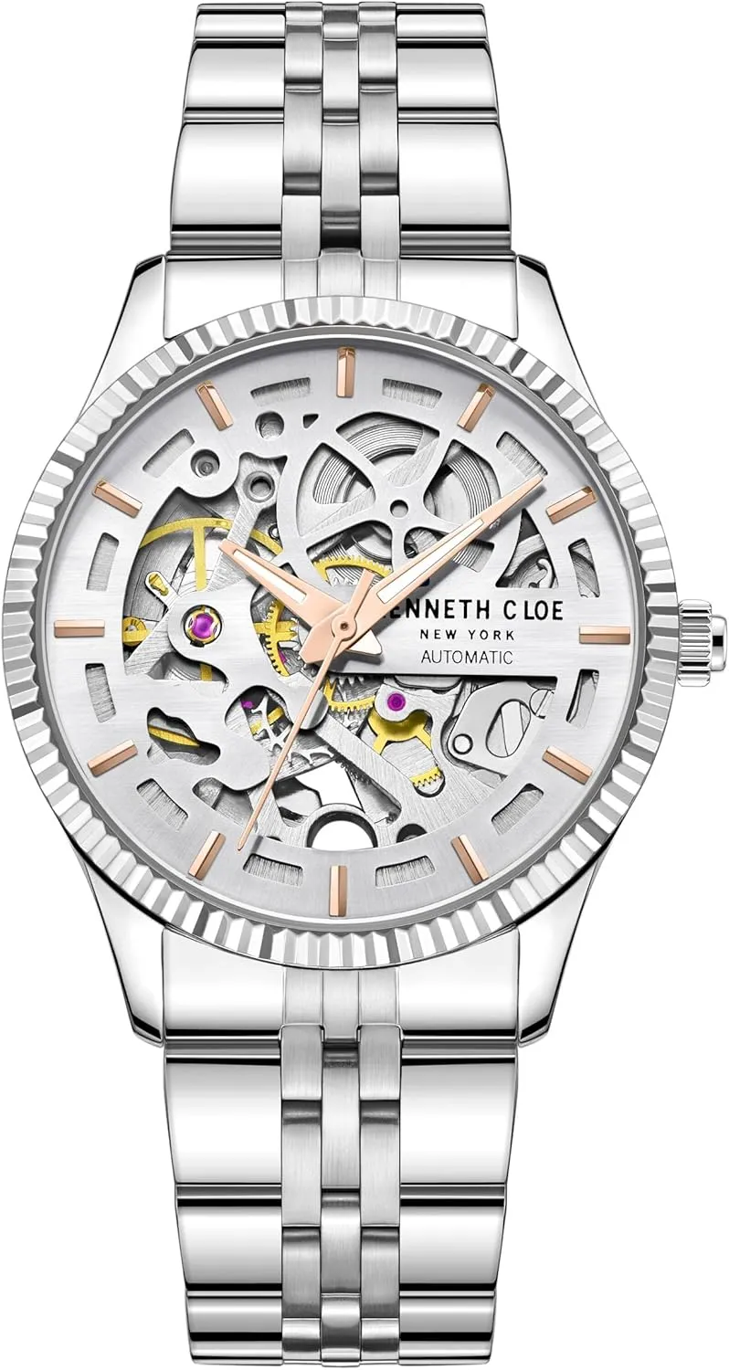Kenneth Cole New York Ladies Automatic Watch - Luxury, Stainless Steel, Water-Resistant, Sleek Design