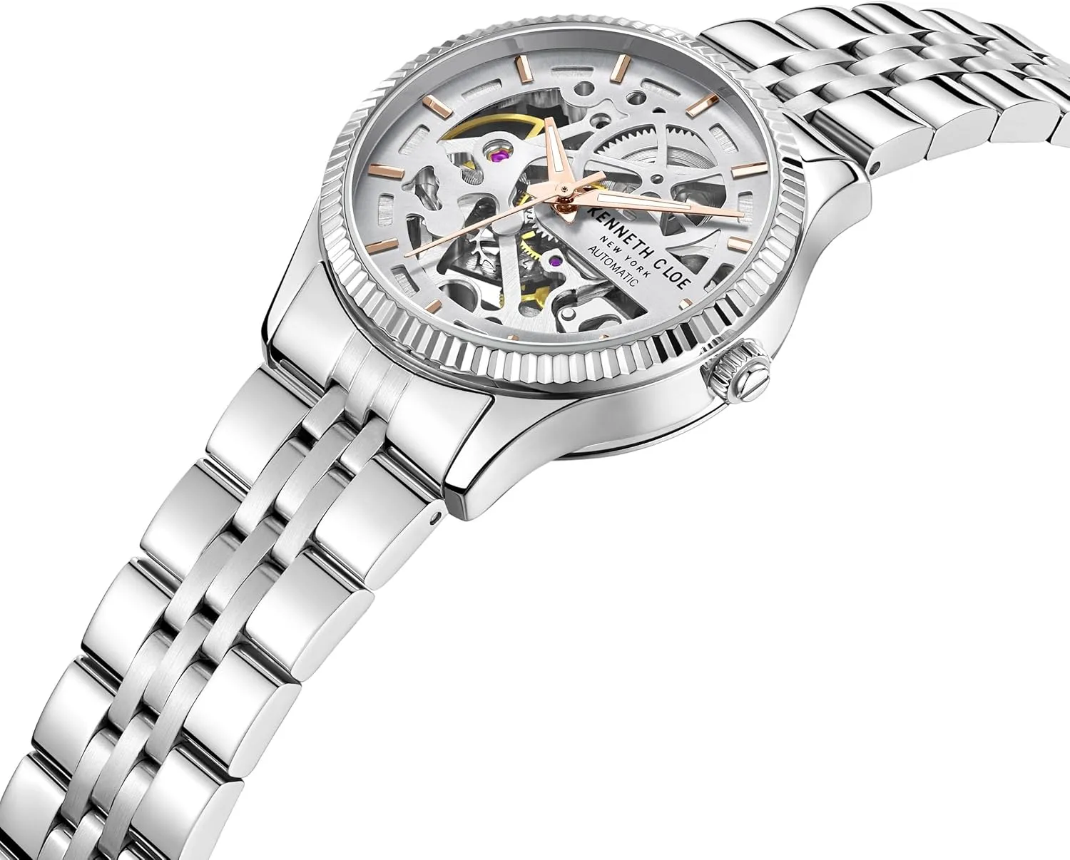 Kenneth Cole New York Ladies Automatic Watch - Luxury, Stainless Steel, Water-Resistant, Sleek Design