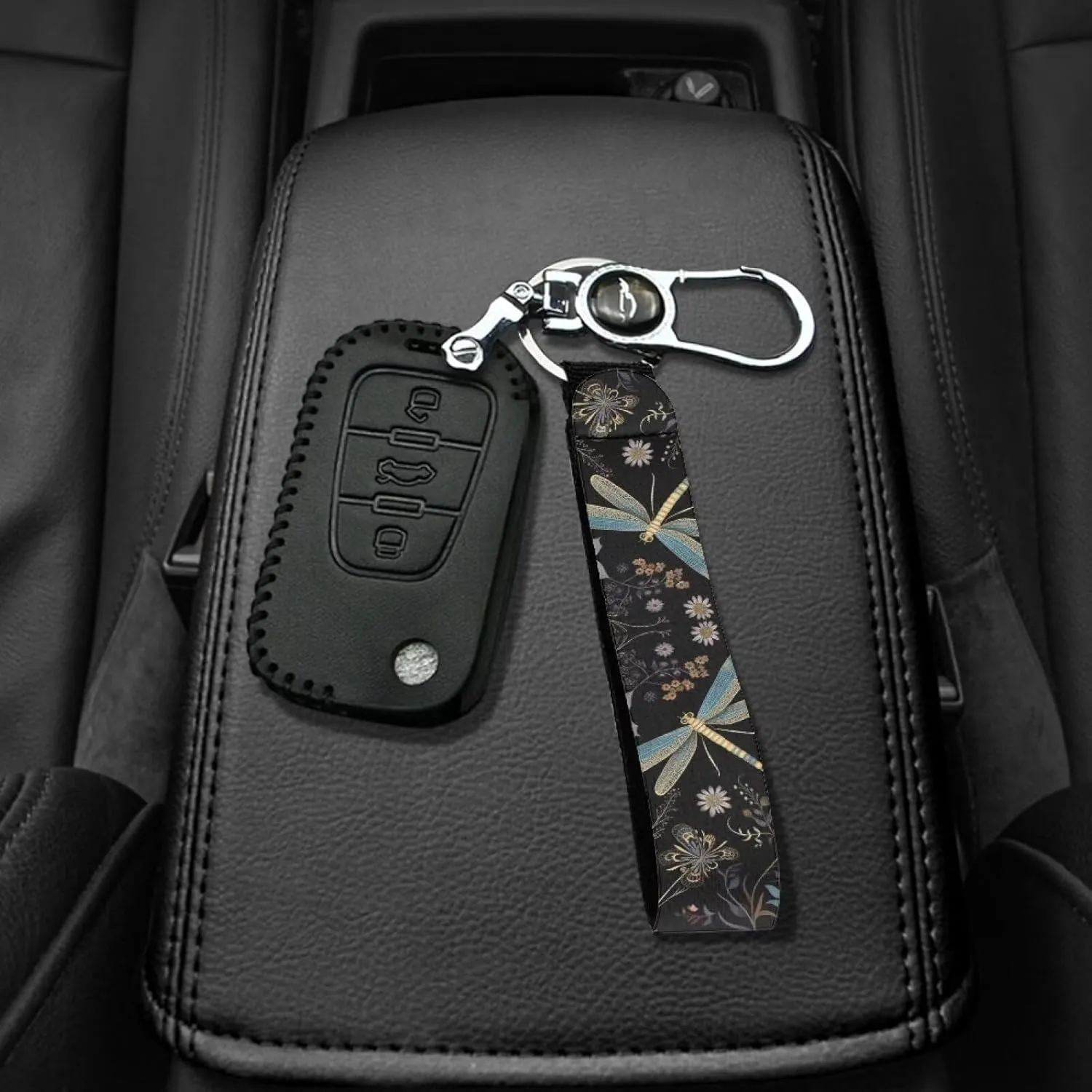 Keychain Wristlet for Women Men Durable Cute Wrist Strap Lanyard with Spacious Main Compartment Ideal Gifts