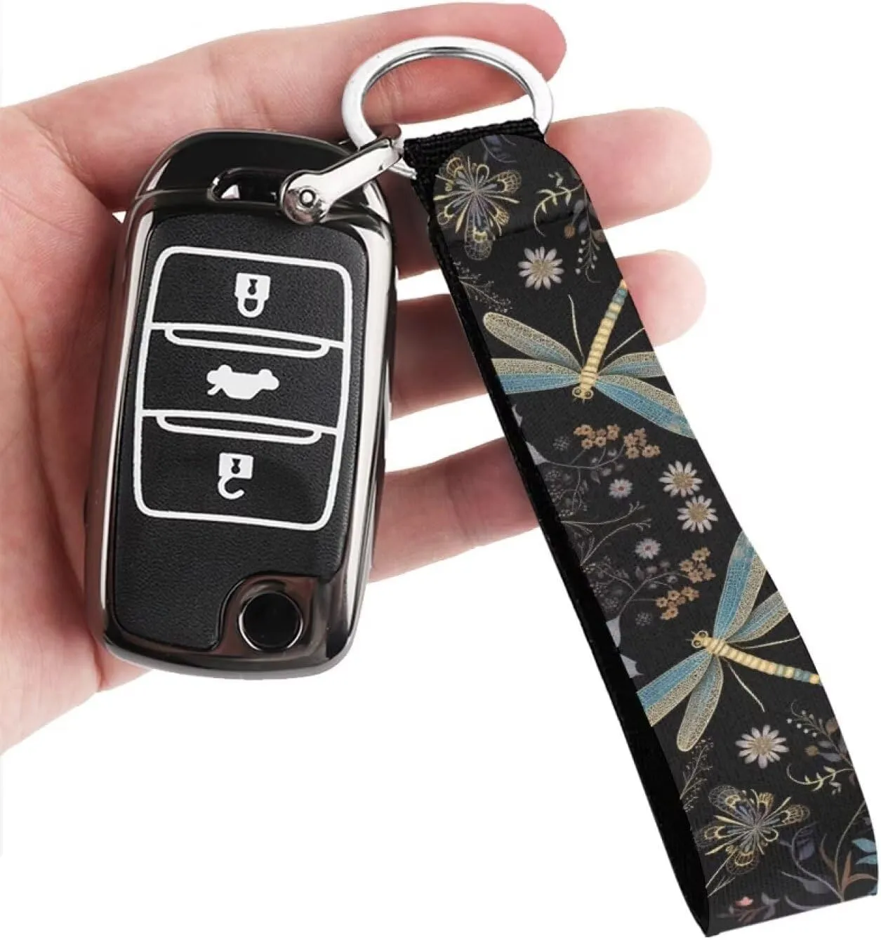 Keychain Wristlet for Women Men Durable Cute Wrist Strap Lanyard with Spacious Main Compartment Ideal Gifts