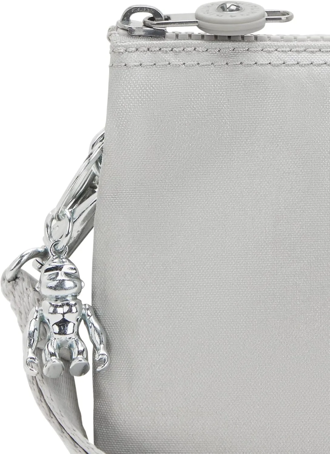 Kipling Womens Creativity Extra Large Wristlet, Versatile Cosmetics Kit, Lightweight Travel Organizer Wallet, Bright Metallic, 8.5 L X 5.25 H X 1.5 D US