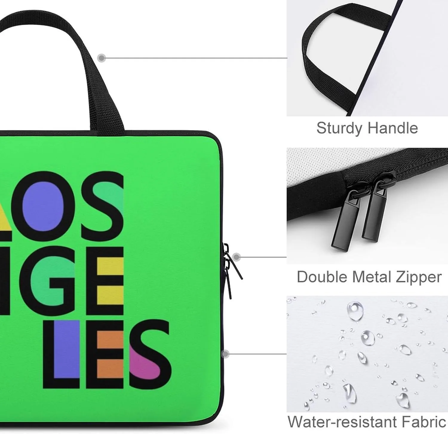 Laptop Case Sleeve Losangeles Handle Bag Shock-proof Elegant Traveling Computer Cover Carry-on Briefcase