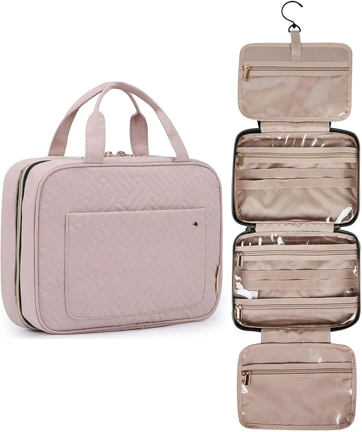 Large Capcity Toiletry Bag Travel Bags Hanging Hook Makeup Cosmetic Bag Toiletries Organizer Portable Storage Bag