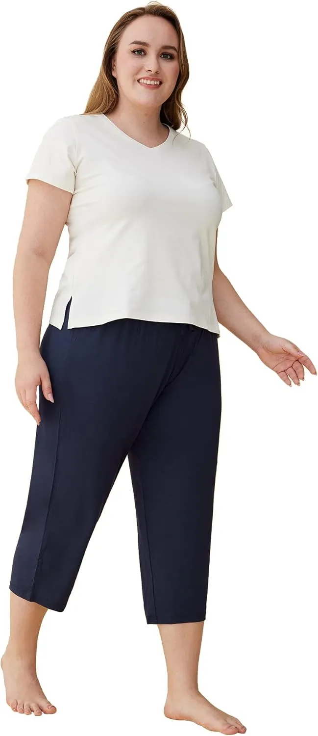 Latuza Women's Knit Capris Sleepwear