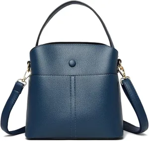 Leather Bucket Bag for Women Casual Shoulder Bag Roomy Crossbody Bag Tote Handbag Top Handle Satchel Handbag Hobo Bag