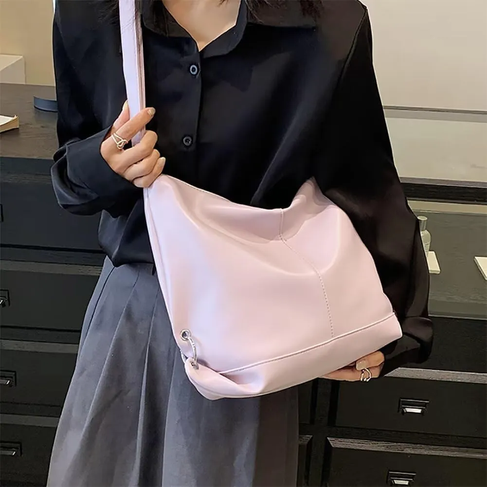 Leather Hobo Bag for Women Shoulder Handbag Designer Tote Purse Crossbody Bag Casual Work Bag Roomy Travel Purse