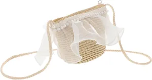 Little Straw Beach Bag Woven Purse with Spacious Storage for Outdoor Activities Durable and Versatile Crossbody Bag for Cute Beaded Design for Everyday Use