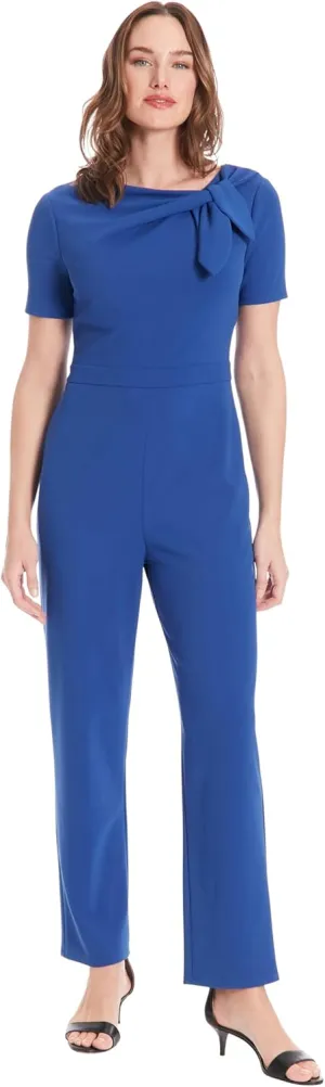 London Times womens Stylish and Versatile Jumpsuit With Neck Tie Detail | Perfect for Any Occasion | Jumpsuits for Women