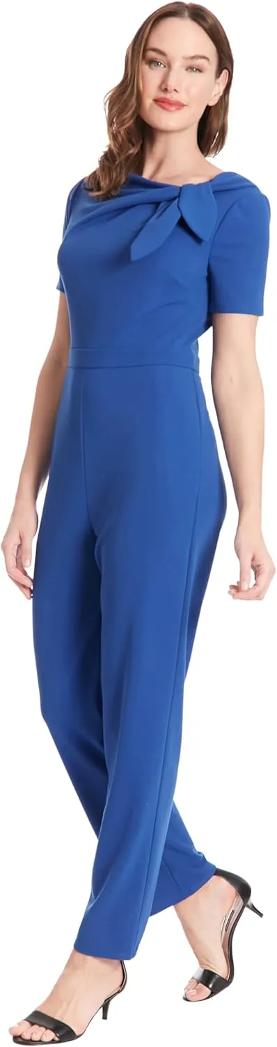 London Times womens Stylish and Versatile Jumpsuit With Neck Tie Detail | Perfect for Any Occasion | Jumpsuits for Women