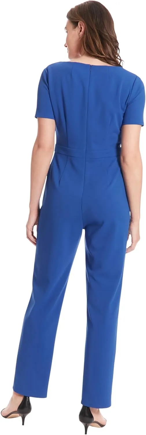 London Times womens Stylish and Versatile Jumpsuit With Neck Tie Detail | Perfect for Any Occasion | Jumpsuits for Women