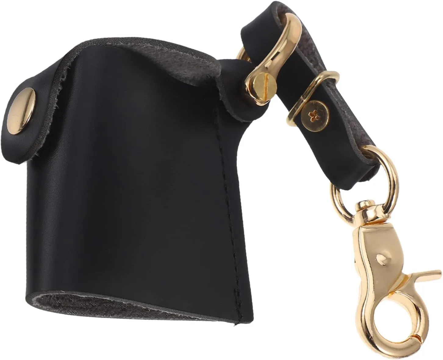 Luxshiny Portable Camera Film Holder Bag Compact Black PU Storage Pouch with Keychain for Outdoor Photography Lightweight Film Accessory Attachment for Travel