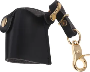 Luxshiny Portable Camera Film Holder Bag Compact Black PU Storage Pouch with Keychain for Outdoor Photography Lightweight Film Accessory Attachment for Travel
