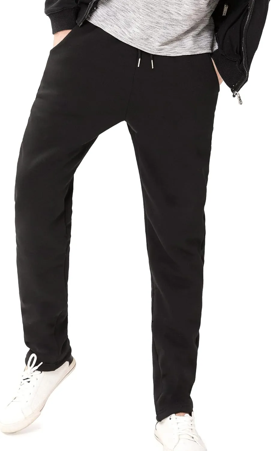 MACHLAB Men's Winter Fleece Joggers Pants Sherpa Lined Sweatpants Warm Thick Track Pants