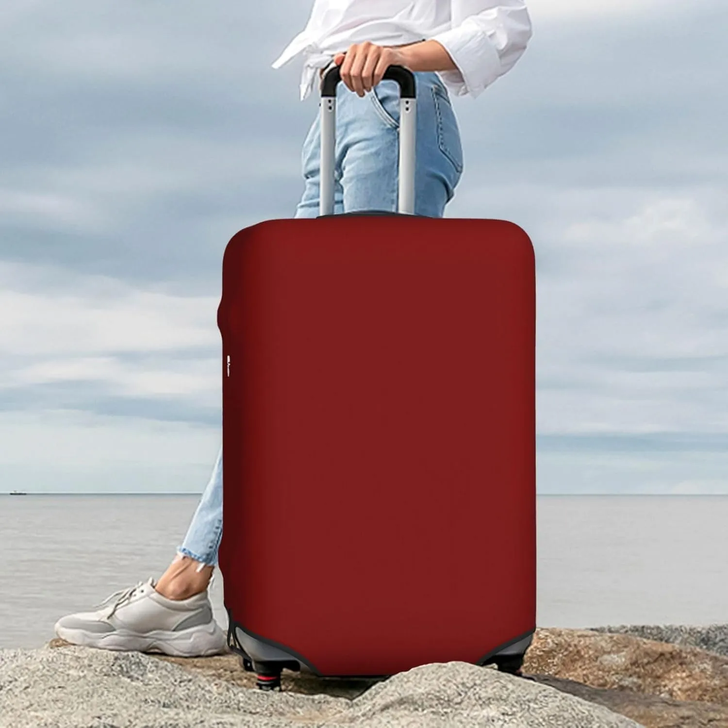 Maroon Luggage Cover,Washable Suitcase Covers Fashion Luggage Covers,Anti-Scratch Suitcase Protector Cover