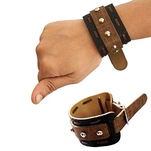 Mens Fashion Jewellery Stylish & Fancy Multicolour wristband Combo Leather Bracelet ( Friendshipday Special Gifts)