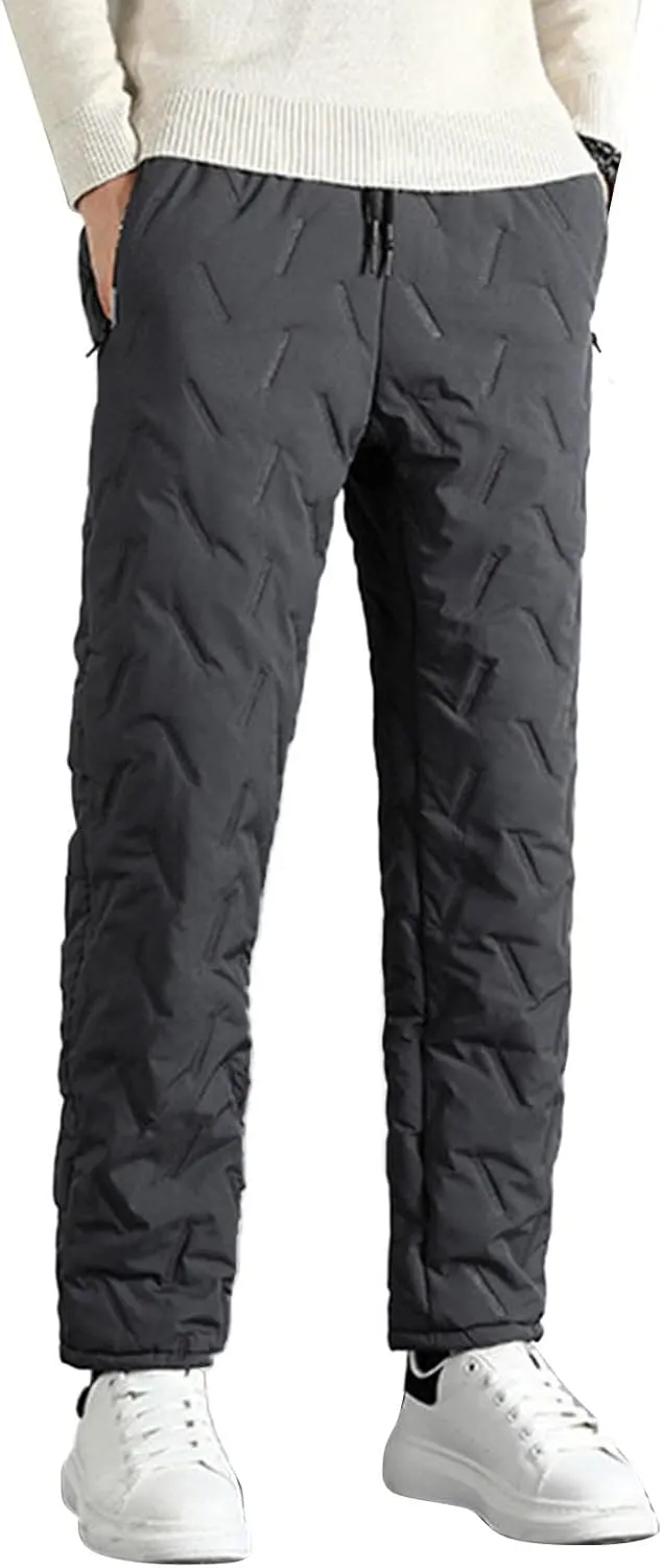 Men's Fleece Lined Sweatpants Sherpa Lined Sweatpants Warm Thick Jogging Pants 2024 Winter Sweat Pants Track Pants
