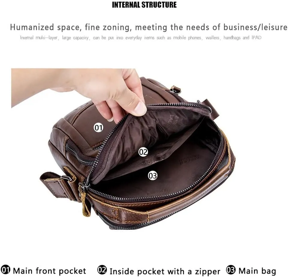 Men's Leathe Bag Crossbody Bags For Men Messenger Bag Man Cow Leather Shoulder Bags Male Handbags