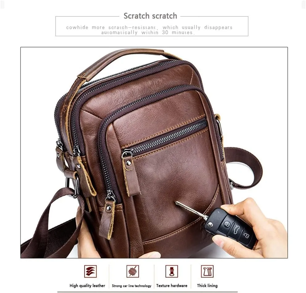 Men's Leathe Bag Crossbody Bags For Men Messenger Bag Man Cow Leather Shoulder Bags Male Handbags