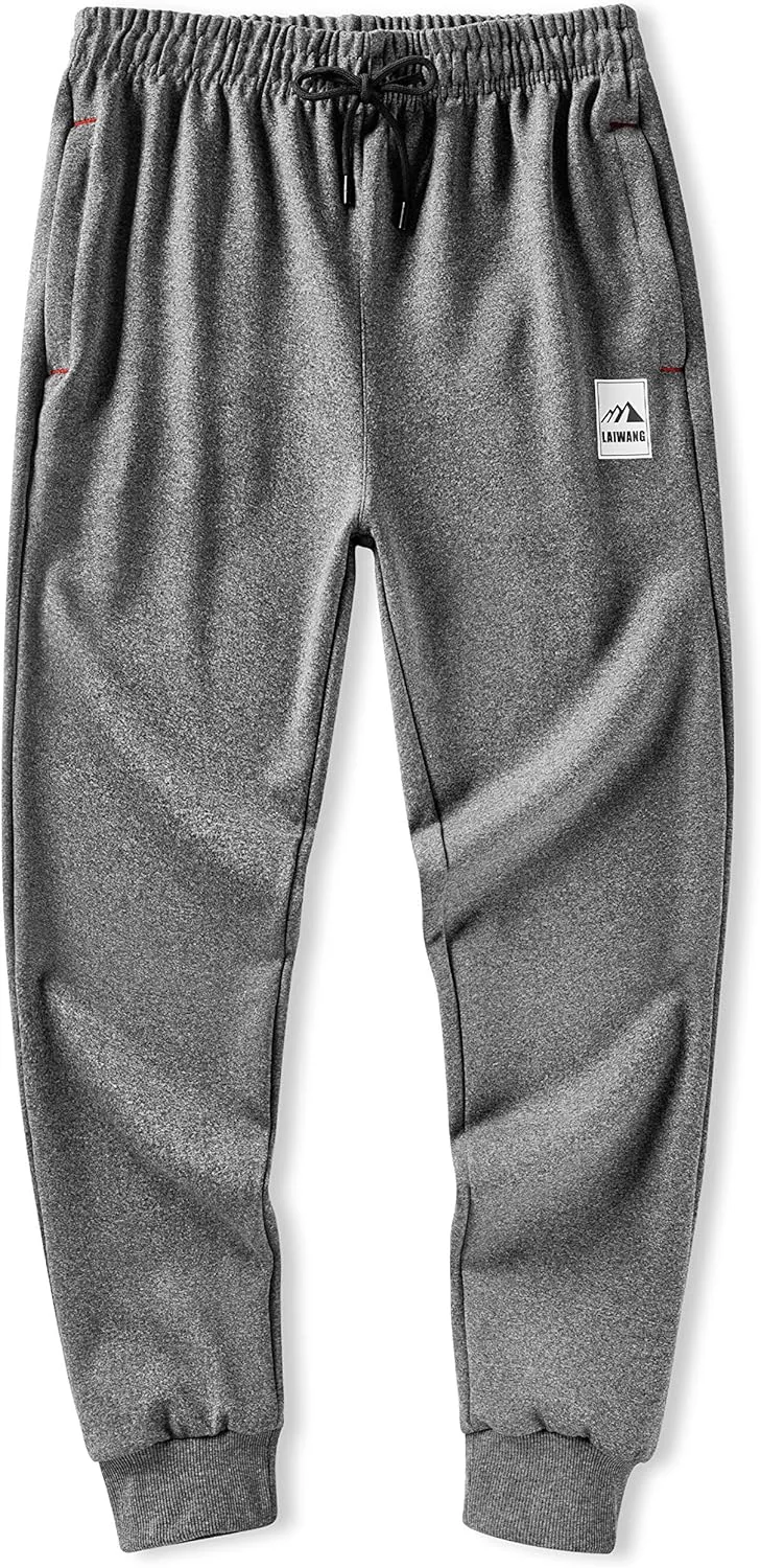 Men's Warm Lined Athletic Sweatpants Jogger Fleece Pants Winter Warm Track Pants
