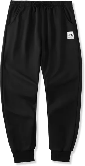 Men's Warm Lined Athletic Sweatpants Jogger Fleece Pants Winter Warm Track Pants
