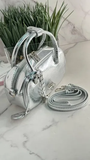 Mini Bags Made of Vegan Leather (Silver)