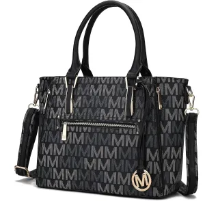MKF Crossbody Shoulder Bag for Women  PU Leather Top Handle Pocketbook  Roomy Tote Satchel Handbag Purse M Charm