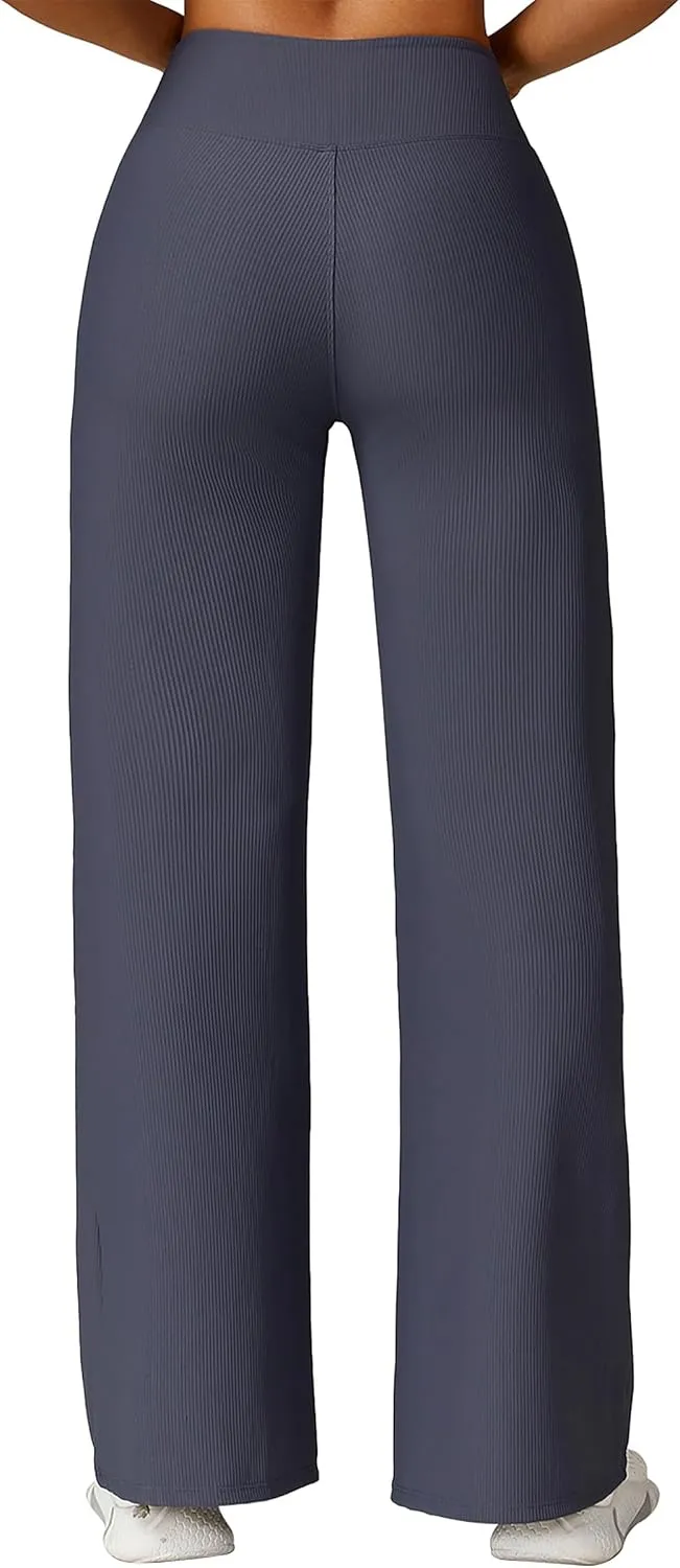 MOOSLOVER Women Wide Leg Yoga Lounge Pants High Waisted Casual Pants Comfy Stretchy Loose Pants