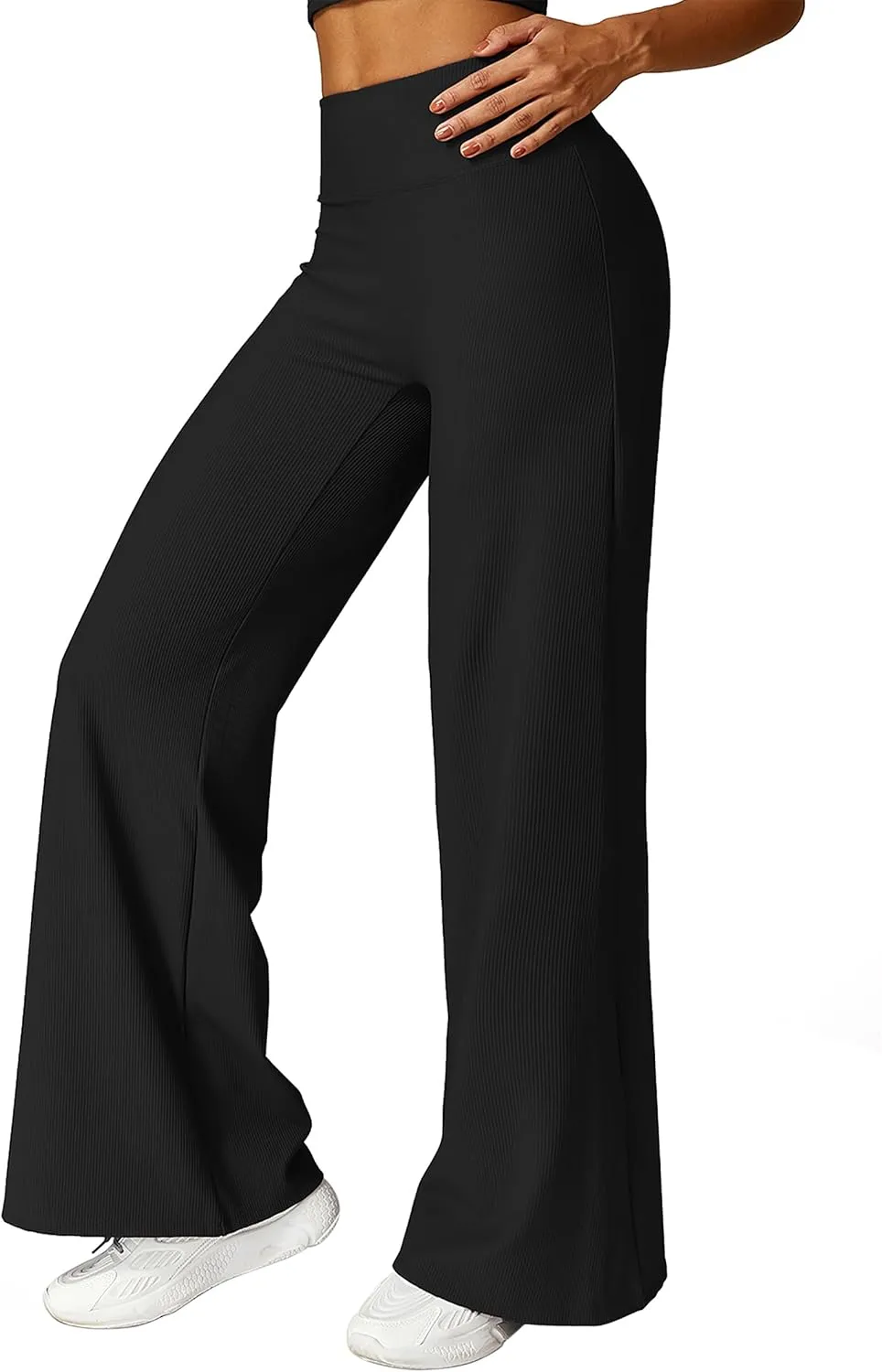 MOOSLOVER Women Wide Leg Yoga Lounge Pants High Waisted Casual Pants Comfy Stretchy Loose Pants