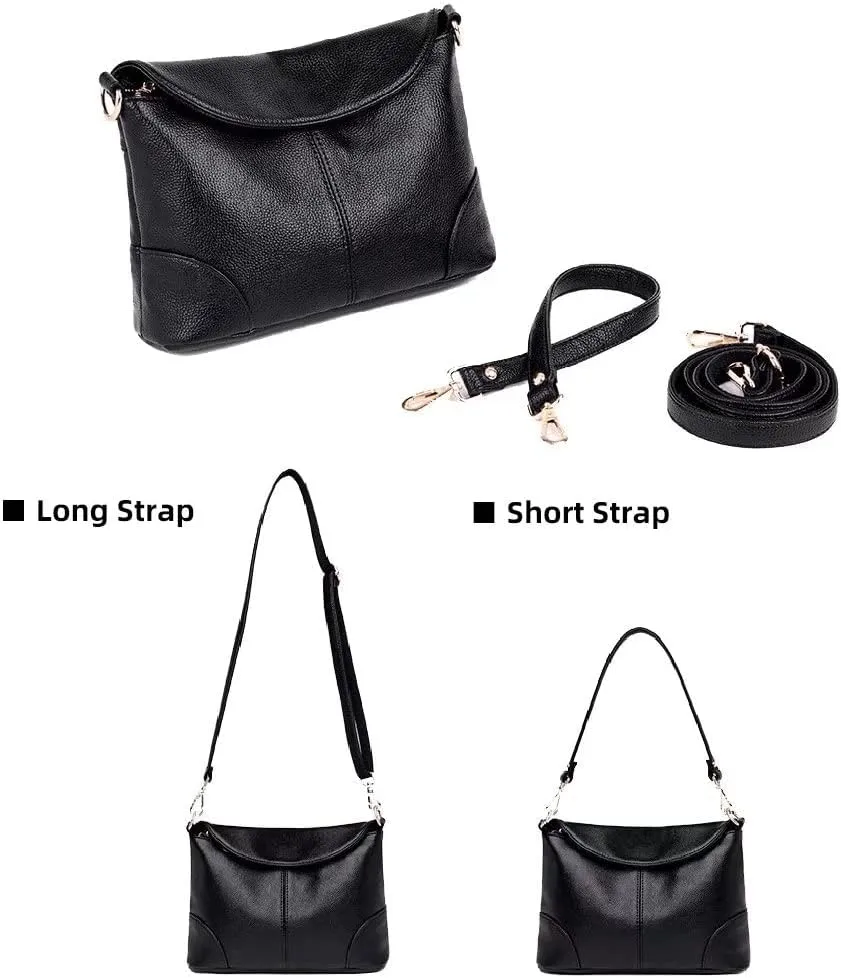 Mudono Crossbody Bag for Women Shoulder Hobo Purse Roomy Leather Handbag Multi Pockets Messenger Satchel