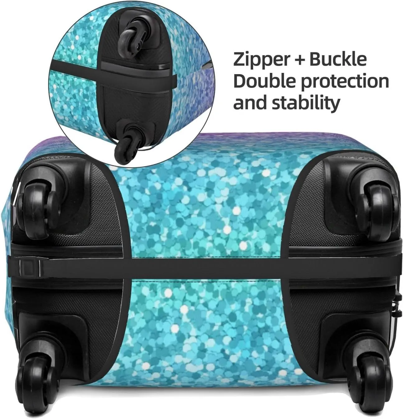 Multicolor Glitter Luggage Cover,Washable Suitcase Covers Fashion Luggage Covers,Anti-Scratch Suitcase Protector Cover