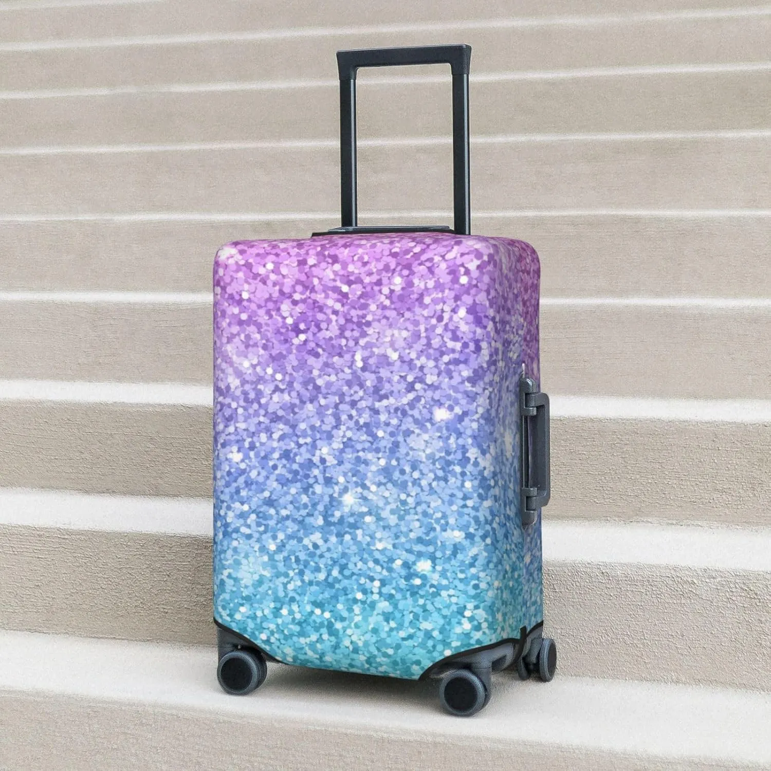 Multicolor Glitter Luggage Cover,Washable Suitcase Covers Fashion Luggage Covers,Anti-Scratch Suitcase Protector Cover
